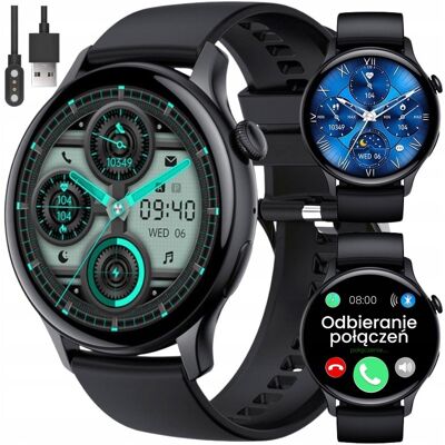 Smartwatch Męski Zegarek Rubicon +Grawer Rozmowy Polskie Menu Amoled 1.43' Smartwatch Męski Zegarek Rubicon +Grawer Rozmowy Polskie Menu Amoled 1.43'