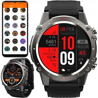 Smartwatch męski zegarek Z Polskim Menu Odbieranie Połączeń Wodoodporny JG Smart Smartwatch męski zegarek Z Polskim Menu Odbieranie Połączeń Wodoodporny JG Smart