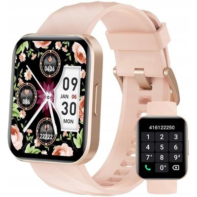 Inny producent Smartwatch różowy rozmowy sport tętno ciśnienie IP68 iOS Android Inny producent Smartwatch różowy rozmowy sport tętno ciśnienie IP68 iOS Android