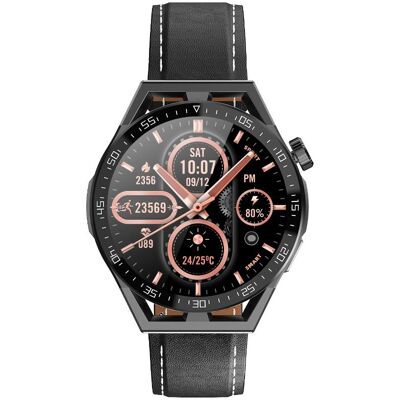 Smartwatch Rubicon RNCE88-1 Czarny- Czarny Pasek Silikonowy + Czarny Pasek Skórzany Smartwatch Rubicon RNCE88-1 Czarny- Czarny Pasek Silikonowy + Czarny Pasek Skórzany