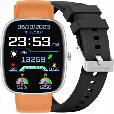 SMARTWATCH UNISEX GRAVITY GT18-4 - ROZMOWY BLUETOOTH, DODATKOWY PASEK + GRA SMARTWATCH UNISEX GRAVITY GT18-4 - ROZMOWY BLUETOOTH, DODATKOWY PASEK + GRA