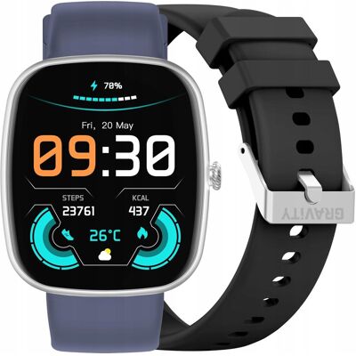 SMARTWATCH UNISEX GRAVITY GT18-6 - ROZMOWY BLUETOOTH, DODATKOWY PASEK + GRA SMARTWATCH UNISEX GRAVITY GT18-6 - ROZMOWY BLUETOOTH, DODATKOWY PASEK + GRA