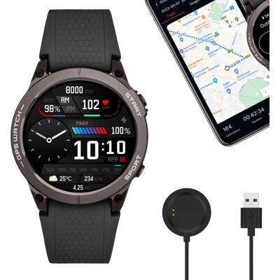 Smartwatch Watchmark GPS Watch czarny Smartwatch Watchmark GPS Watch czarny