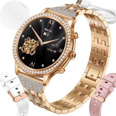 Blux SMARTWATCH ZEGAREK DAMSKI ELEGANCKI CYRKONIE ROZMOWY POWIADOMIENIA PULS CIŚNIENIOMIERZ MENU POLSKIE Blux SMARTWATCH ZEGAREK DAMSKI ELEGANCKI CYRKONIE ROZMOWY POWIADOMIENIA PULS CIŚNIENIOMIERZ MENU POLSKIE
