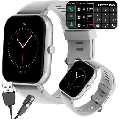 VERK GROUP SMARTWATCH ZEGAREK DAMSKI MĘSKI GUMOWY PASEK SPORT BLUETOOTH ROZMOWY SZARY VERK GROUP SMARTWATCH ZEGAREK DAMSKI MĘSKI GUMOWY PASEK SPORT BLUETOOTH ROZMOWY SZARY