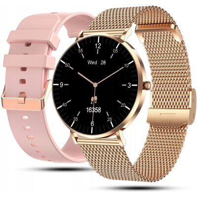 Smartwatch zegarek damski polskie menu rozmowy Ciśnienie Tętno Amoled Slim JG Smart Smartwatch zegarek damski polskie menu rozmowy Ciśnienie Tętno Amoled Slim JG Smart