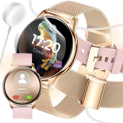 WonderWatch SMARTWATCH ZEGAREK DAMSKI POLSKIE MENU ROZMOWY POWIADOMIENIA SPORT ZLOTY WonderWatch SMARTWATCH ZEGAREK DAMSKI POLSKIE MENU ROZMOWY POWIADOMIENIA SPORT ZLOTY