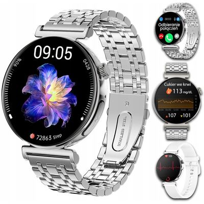 Smartwatch zegarek damski Pomiar Cukru Ekg rozmowy Menu Polskie JG Smart Smartwatch zegarek damski Pomiar Cukru Ekg rozmowy Menu Polskie JG Smart