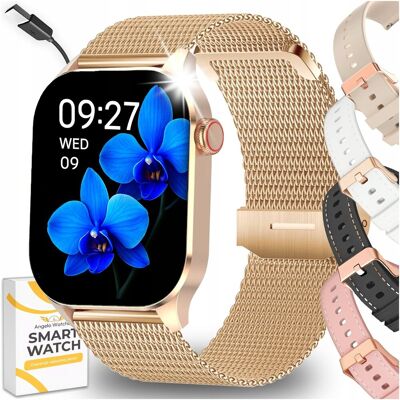 Angelo Watches SMARTWATCH ZEGAREK DAMSKI TĘTNO CIŚNIENIE SEN MENU PL ROZMOWY SMS 5 PASKÓW Angelo Watches SMARTWATCH ZEGAREK DAMSKI TĘTNO CIŚNIENIE SEN MENU PL ROZMOWY SMS 5 PASKÓW