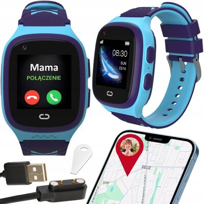 Inny producent SMARTWATCH ZEGAREK DLA DZIECI SIM TELEFON WIDEOROZMOWY GPS SMS NIEBIESKI Inny producent SMARTWATCH ZEGAREK DLA DZIECI SIM TELEFON WIDEOROZMOWY GPS SMS NIEBIESKI