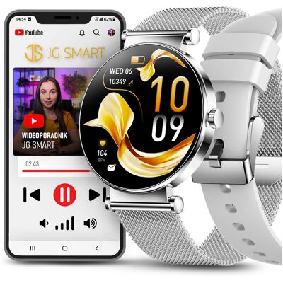 JG Smart SMARTWATCH ZEGAREK DLA KOBIETY ROZMOWY MENU PL ZDROWIE ZESTAW DWÓCH PASKÓW JG Smart SMARTWATCH ZEGAREK DLA KOBIETY ROZMOWY MENU PL ZDROWIE ZESTAW DWÓCH PASKÓW