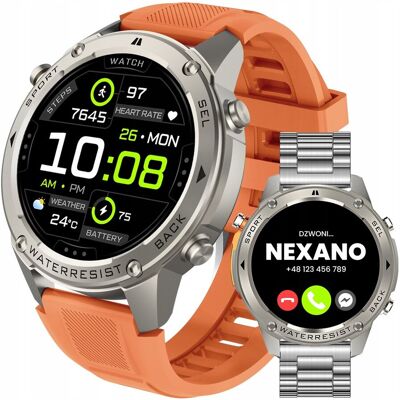 Nexano Smartwatch Zegarek Gps Męski Wodoodporny Ip69k Rozmowy Sport Smart Watch Nexano Smartwatch Zegarek Gps Męski Wodoodporny Ip69k Rozmowy Sport Smart Watch