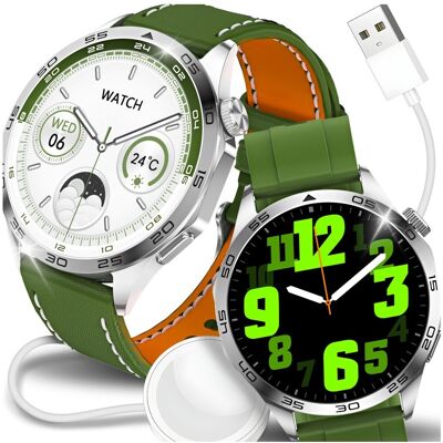 JG-SMART Smartwatch zegarek JG Smart zielony okrągły krokomierz JG-SMART Smartwatch zegarek JG Smart zielony okrągły krokomierz