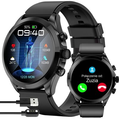 Inny producent SMARTWATCH ZEGAREK MĘSKI DO CUKRU GLUKOZY EKG CIŚNIENIA ROZMOWY HD PL JĘZYK Inny producent SMARTWATCH ZEGAREK MĘSKI DO CUKRU GLUKOZY EKG CIŚNIENIA ROZMOWY HD PL JĘZYK
