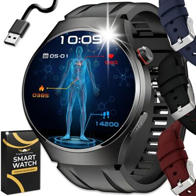 Inny producent SMARTWATCH ZEGAREK MĘSKI EKG POMIAR CUKRU HRV ROZMOWY 3 PASKI SZKŁO MENU PL Inny producent SMARTWATCH ZEGAREK MĘSKI EKG POMIAR CUKRU HRV ROZMOWY 3 PASKI SZKŁO MENU PL