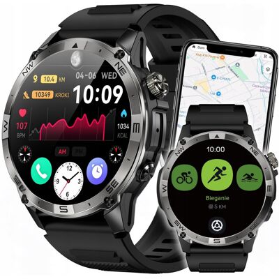NejtStyle SMARTWATCH ZEGAREK MĘSKI GPS WODOODPORNY ROZMOWY MENU PL CZARNY SPORT WATCH NejtStyle SMARTWATCH ZEGAREK MĘSKI GPS WODOODPORNY ROZMOWY MENU PL CZARNY SPORT WATCH