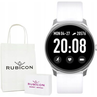 Rubicon Smartwatch zegarek męski JG Smart Gt4 Pro beżowy okrągły wykrywanie tętna ciśnieniomierz Rubicon Smartwatch zegarek męski JG Smart Gt4 Pro beżowy okrągły wykrywanie tętna ciśnieniomierz