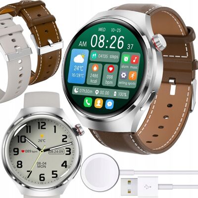 Smartwatch zegarek męski JG Smart srebrny okrągły wykrywanie tętna Smartwatch zegarek męski JG Smart srebrny okrągły wykrywanie tętna