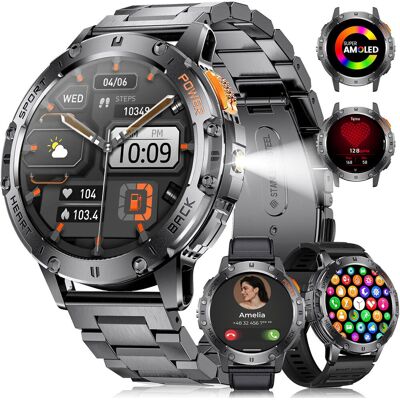 SMARTWATCH Zegarek Męski LATARKA Ciśnieniomierz ROZMOWY 530mAH AMOLED IP68 LAZIRD 20K6525 SMARTWATCH Zegarek Męski LATARKA Ciśnieniomierz ROZMOWY 530mAH AMOLED IP68 LAZIRD 20K6525