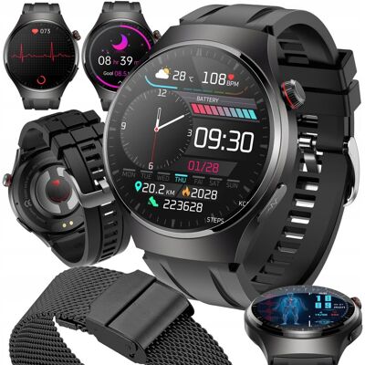 Lewer SMARTWATCH ZEGAREK MĘSKI MENU PL Z EKG POMIAR CUKRU PULS CIŚNIENIE ROZMOWY Lewer SMARTWATCH ZEGAREK MĘSKI MENU PL Z EKG POMIAR CUKRU PULS CIŚNIENIE ROZMOWY