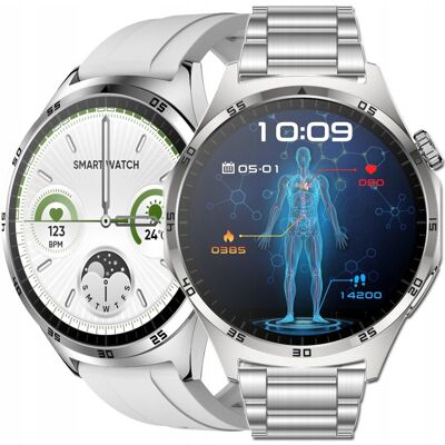 Smartwatch zegarek męski Z Ekg Pomiar Cukru Puls Ciśnienie rozmowy menu PL JG Smart Smartwatch zegarek męski Z Ekg Pomiar Cukru Puls Ciśnienie rozmowy menu PL JG Smart