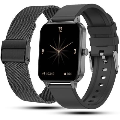 Smartwatch zegarek rozmowy menu PL Powiadomienia Sport Czarny JG Smart Smartwatch zegarek rozmowy menu PL Powiadomienia Sport Czarny JG Smart