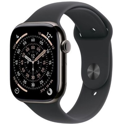 Apple Watch Series 11 Gps + Cellular, Koperta 46 Mm Z Tytanu W Kolorze Łupku, Pasek Sportowy W Kolorze Czarnym - Rozmiar M/L Apple Watch Series 11 Gps + Cellular, Koperta 46 Mm Z Tytanu W Kolorze Łupku, Pasek Sportowy W Kolorze Czarnym - Rozmiar M/L
