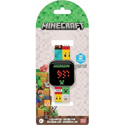 rexe ZEGAREK CYFROWY MINECRAFT ELEKTRONICZNY SMARTWATCH DLA DZIECI Z PASKIEM LED rexe ZEGAREK CYFROWY MINECRAFT ELEKTRONICZNY SMARTWATCH DLA DZIECI Z PASKIEM LED