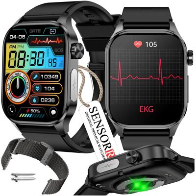 Zegarek Damski SMARTWATCH EKG FUNKCJA POMIARU CUKRU CIŚNIENIOMIERZ Puls Temperatura ROZMOWY Polskie Menu SENSORR Zegarek Damski SMARTWATCH EKG FUNKCJA POMIARU CUKRU CIŚNIENIOMIERZ Puls Temperatura ROZMOWY Polskie Menu SENSORR