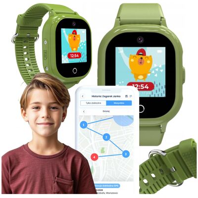 Zegarek dla dziecka Locon Watch Lite GJD.06 Oliwkowy - polska aplikacja Zegarek dla dziecka Locon Watch Lite GJD.06 Oliwkowy - polska aplikacja