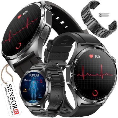 SENSORR ZEGAREK MĘSKI SMARTWATCH AMOLED ROZMOWY EKG POMIAR CUKRU CIŚNIENIE TĘTNO TEMPERATURA PL SENSORR ZEGAREK MĘSKI SMARTWATCH AMOLED ROZMOWY EKG POMIAR CUKRU CIŚNIENIE TĘTNO TEMPERATURA PL