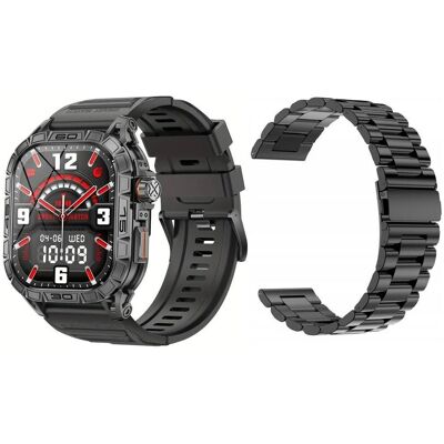 Zegarek męski smartwatch GlacierX POWIADOMIENIA MILITARNY AMOLED 360mAh Zegarek męski smartwatch GlacierX POWIADOMIENIA MILITARNY AMOLED 360mAh