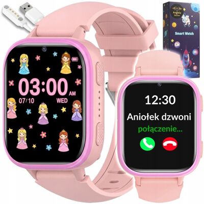 Zegarek Smartwatch A26 Dla Dzieci Angelo Watches Różowy Karta SIM Gry Nauka Bajki Rozmowy BT Aparat Zegarek Smartwatch A26 Dla Dzieci Angelo Watches Różowy Karta SIM Gry Nauka Bajki Rozmowy BT Aparat