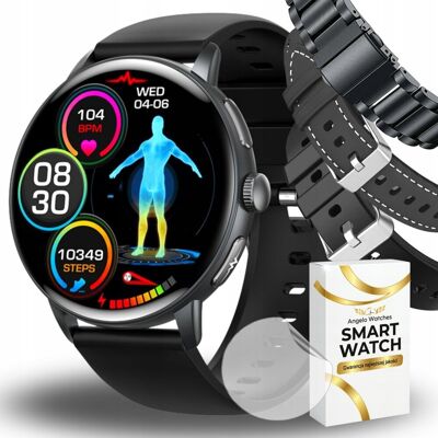 Zegarek Smartwatch AT473 Dla Seniora Angelo Watches Kardiowatch EKG HRV Puls Rozmowy BT Zestaw 3 Paski Polskie Menu Zegarek Smartwatch AT473 Dla Seniora Angelo Watches Kardiowatch EKG HRV Puls Rozmowy BT Zestaw 3 Paski Polskie Menu