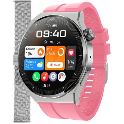 Zegarek Smartwatch Damski Enter SAT.111.539.1411-SET różowy pasek bransoleta Zegarek Smartwatch Damski Enter SAT.111.539.1411-SET różowy pasek bransoleta