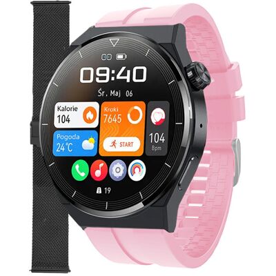 Zegarek Smartwatch Damski Enter SAT.14.5319.144-SET różowy pasek bransoleta Zegarek Smartwatch Damski Enter SAT.14.5319.144-SET różowy pasek bransoleta