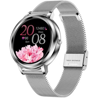 Zegarek Smartwatch Damski Hagen HD11.111.1411 srebrny Zegarek Smartwatch Damski Hagen HD11.111.1411 srebrny