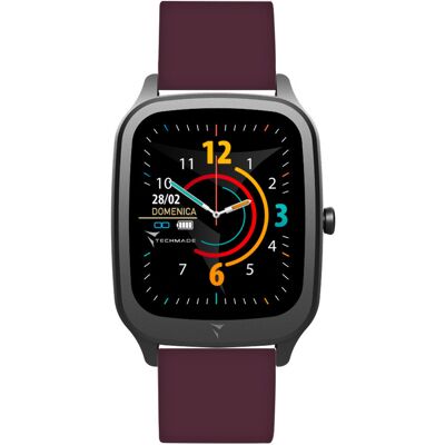 Techmade - Vision TM-VISION-BDRED - Bordeaux - Prostokątny - Smartwatch Techmade - Vision TM-VISION-BDRED - Bordeaux - Prostokątny - Smartwatch