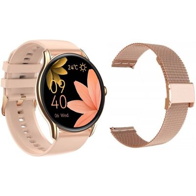 Zegarek smartwatch damski złoty rose funkcje GlacierX Sphere + bransoleta Zegarek smartwatch damski złoty rose funkcje GlacierX Sphere + bransoleta
