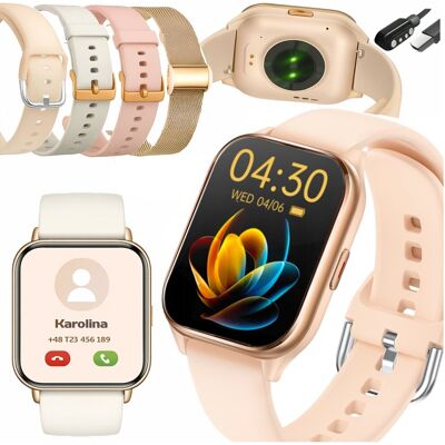Inny producent ZEGAREK SMARTWATCH DAMSKI ZLOTY SMS ROZMOWY SPORT ZDROWIE MENU PL + 4 PASKI Inny producent ZEGAREK SMARTWATCH DAMSKI ZLOTY SMS ROZMOWY SPORT ZDROWIE MENU PL + 4 PASKI