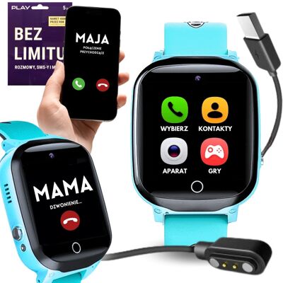 VESS ZEGAREK SMARTWATCH DLA DZIECI NIEBIESKI POŁĄCZENIA ROZMOWY NA KARTĘ SIM POLSKIE MENU VESS ZEGAREK SMARTWATCH DLA DZIECI NIEBIESKI POŁĄCZENIA ROZMOWY NA KARTĘ SIM POLSKIE MENU
