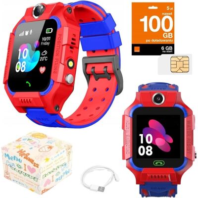 ZeeTech Zegarek Smartwatch dla dzieci, Q19, Lokalizator, LBS, Karta SIM, Czerwony ZeeTech Zegarek Smartwatch dla dzieci, Q19, Lokalizator, LBS, Karta SIM, Czerwony