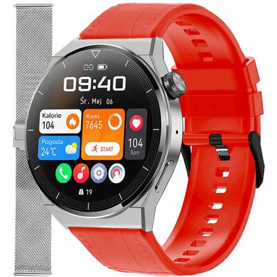 Zegarek Smartwatch Enter SAT.111.235.1411-SET czerwony pasek bransoleta Zegarek Smartwatch Enter SAT.111.235.1411-SET czerwony pasek bransoleta
