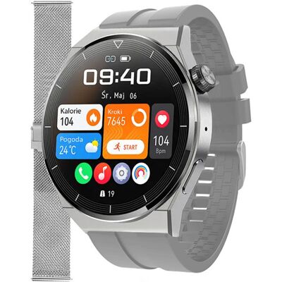 Zegarek Smartwatch Enter SAT.111.5312.1411-SET szary pasek bransoleta Zegarek Smartwatch Enter SAT.111.5312.1411-SET szary pasek bransoleta