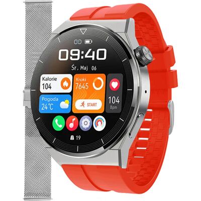 Zegarek Smartwatch Enter SAT.111.535.1411-SET czerwony pasek bransoleta Zegarek Smartwatch Enter SAT.111.535.1411-SET czerwony pasek bransoleta
