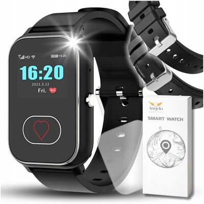 Zegarek Smartwatch FA96S Dla Seniora Angelo Watches 4G Funkcja SOS GPS Rozmowy Lokalizator IPX8 Zegarek Smartwatch FA96S Dla Seniora Angelo Watches 4G Funkcja SOS GPS Rozmowy Lokalizator IPX8