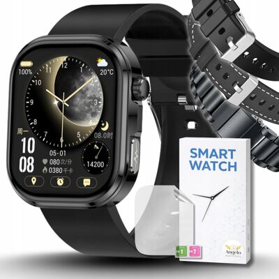 Zegarek Smartwatch GE52 Angelo Watches Kardiowatch Ciśnienie EKG Rozmowy BT AMOLED Język Polski Zestaw 3 Paski Zegarek Smartwatch GE52 Angelo Watches Kardiowatch Ciśnienie EKG Rozmowy BT AMOLED Język Polski Zestaw 3 Paski