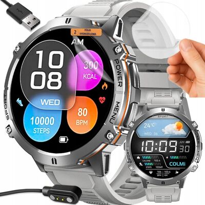 Rubicon Zegarek Smartwatch Męski AMOLED Kompas AI Bateria 100 Dni Sportowy Styl Rubicon Zegarek Smartwatch Męski AMOLED Kompas AI Bateria 100 Dni Sportowy Styl