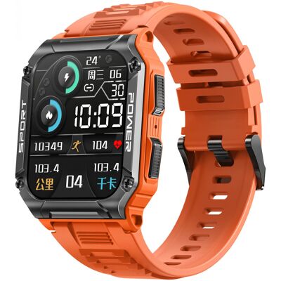 Zegarek Smartwatch Męski Hagen Hc48.28.538 Pomarańczowy Zegarek Smartwatch Męski Hagen Hc48.28.538 Pomarańczowy