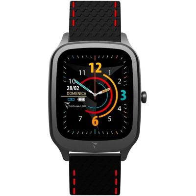 Zegarek Smartwatch Męski Techmade TM-VISIONB-BKSR czarny Zegarek Smartwatch Męski Techmade TM-VISIONB-BKSR czarny